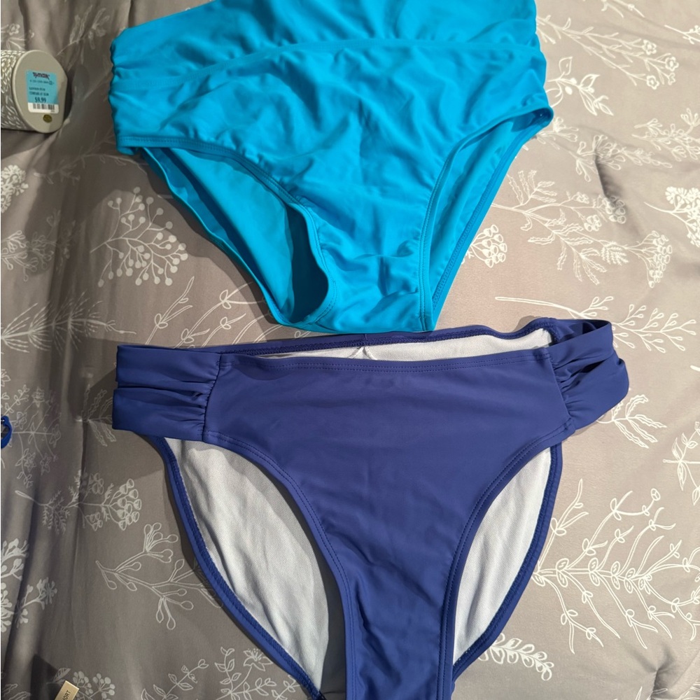 Blue and Navy Blue Bikini Bottoms, New